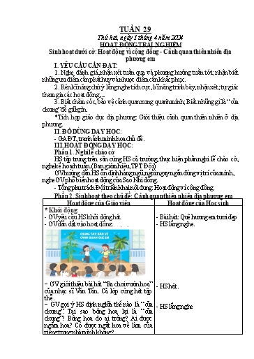 Kế hoạch bài dạy các môn Lớp 3 - Tuần 29 - Năm học 2023-2024
