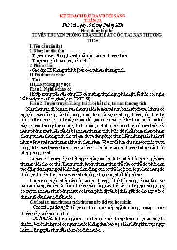 Kế hoạch bài dạy các môn Lớp 5 - Tuần 23 - Năm học 2023-2024