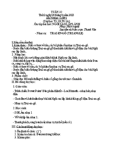 Kế hoạch bài dạy Giáo dục thể chất Tiểu học - Tuần 32 - Năm học 2023-2024