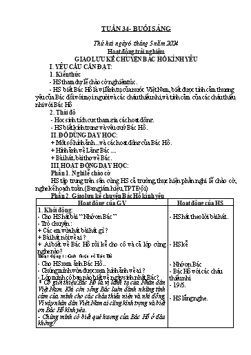 Kế hoạch bài dạy Khối 2 - Tuần 34 - Năm học 2023-2024