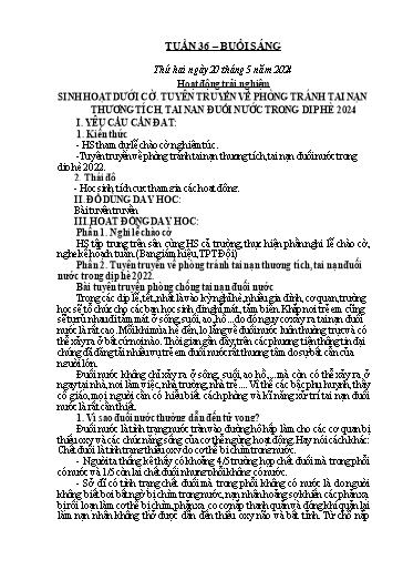 Kế hoạch bài dạy Khối 2 - Tuần 36 - Năm học 2023-2024