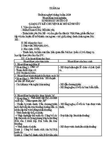 Kế hoạch bài dạy Lớp 1 - Tuần 34 - Năm học 2023-2024