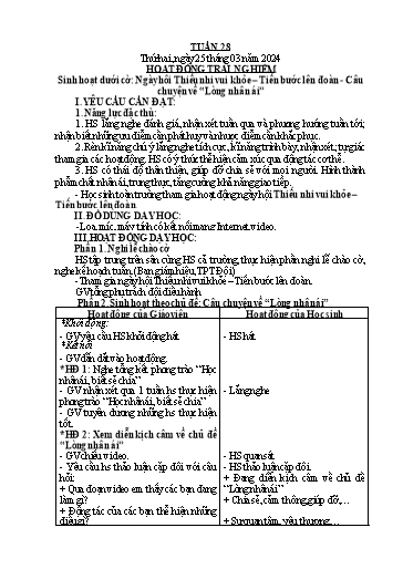 Kế hoạch bài dạy Lớp 2 - Tuần 28 - Năm học 2023-2024