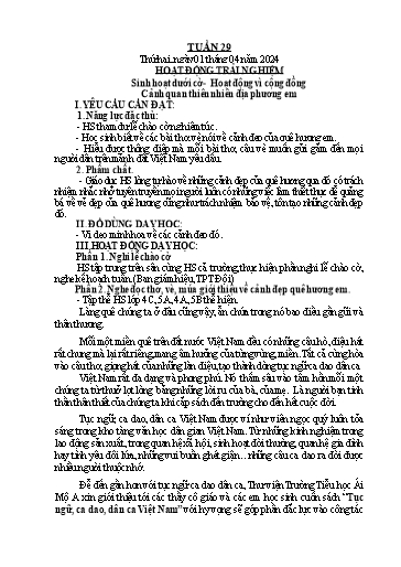 Kế hoạch bài dạy Lớp 2 - Tuần 29 - Năm học 2023-2024
