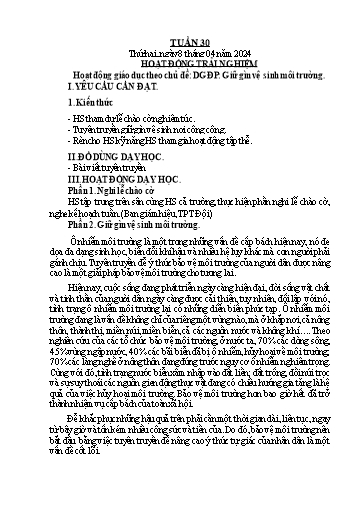 Kế hoạch bài dạy Lớp 2 - Tuần 30 - Năm học 2023-2024