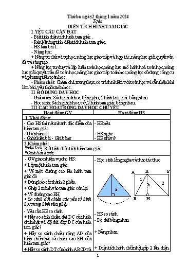 Kế hoạch bài dạy Lớp 5 - Tuần 18 - Năm học 2023-2024