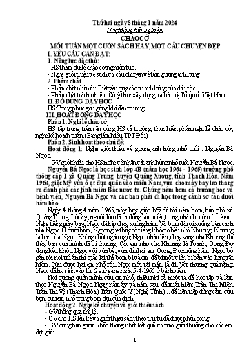 Kế hoạch bài dạy Lớp 5 - Tuần 19 - Năm học 2023-2024