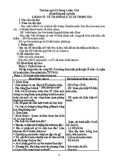 Kế hoạch bài dạy Lớp 5 - Tuần 20 - Năm học 2023-2024