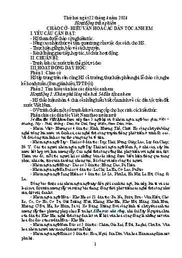 Kế hoạch bài dạy Lớp 5 - Tuần 32 - Năm học 2023-2024