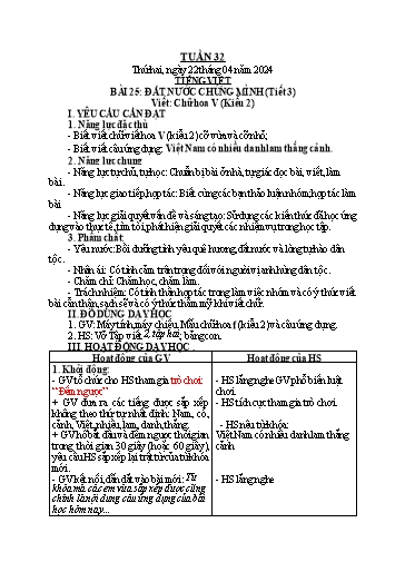 Kế hoạch bài dạy Toán + Tiếng Việt + Đạo đức Lớp 2 - Tuần 32 - Năm học 2023-2024