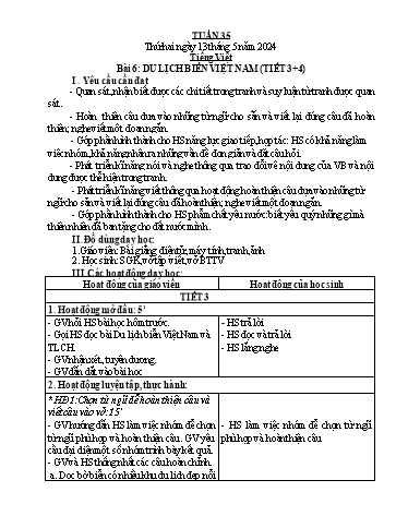 Kế hoạch bài dạy Toán + Tiếng Việt Lớp 1 - Tuần 35 - Năm học 2023-2024