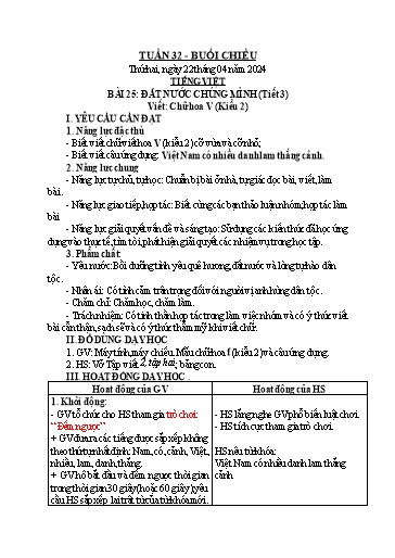 KHBD các môn Khối 2 - Tuần 32 - Năm học 2023-2024