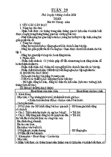 KHBD các môn Lớp 3 - Tuần 29 - Năm học 2023-2024