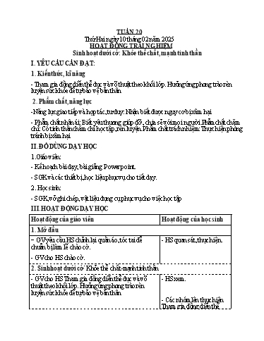 KHBD các môn Lớp 4 - Tuần 22 - Năm học 2023-2024